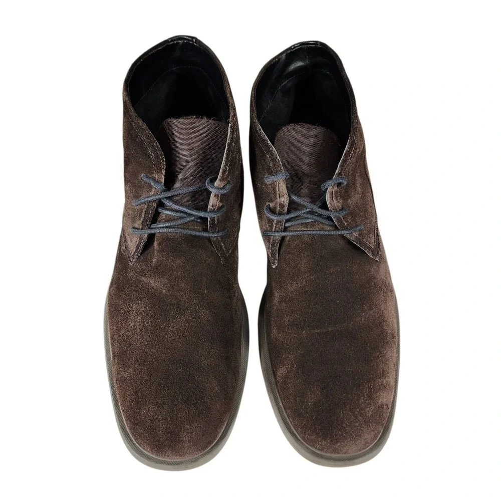 Calvin Klein Chukka Boots sz 13 Men Ulysses Brown Suede‎ Leather Lace Up Desert